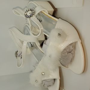 New white dress sandals size 1